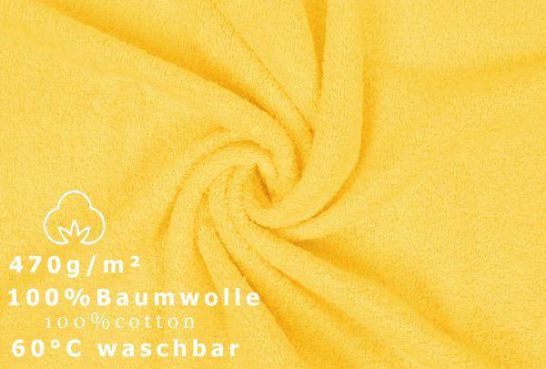 Betz 3-tlg. Saunatuch XXL Set PREMIUM 100%Baumwolle 1 Saunatuch 2 Handtücher  Farbe gelb