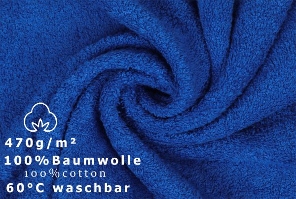 Betz 3-tlg. Saunatuch XXL Set PREMIUM 100%Baumwolle 1 Saunatuch 2 Handtücher  Farbe royal blau