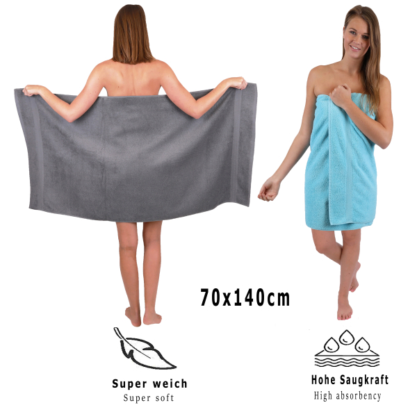 2-teiliges Mikrofaser-Handtuch-Set – Super Weich, Saugstark & Schnell Trocknend, 38,1 X 78,9 Cm, Ideal Für Bad, Gym & Reisen
