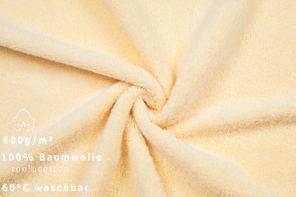 Lot de 5 serviettes GOLD, couleur beige, qualité 600 g/m², 1 drap de bain 70 x 140 cm, 2 serviettes de toilette 50 x 100 cm, 2 lavettes 30 x 30 cm de Betz