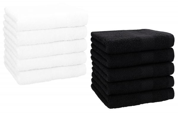 Betz lot de 10 serviettes débarbouillettes Premium couleur: beige & blanc