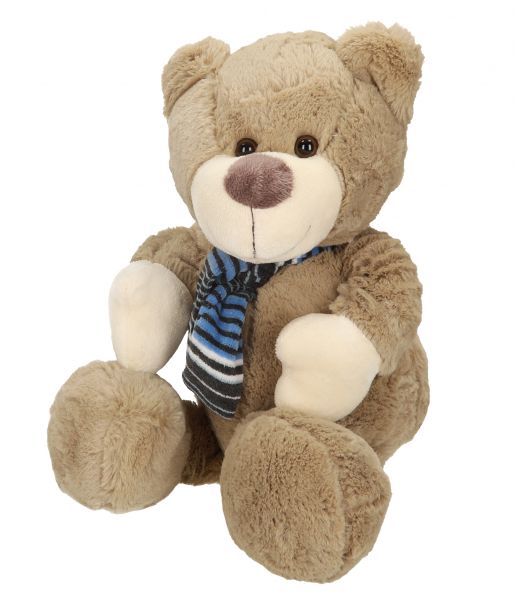 Betz Plush Toy TEDDY WITH SCARF Colour: brown Size: 40 cm