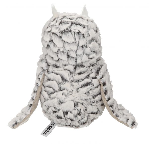 Peluche "hibou" gris / blanc 26 cm