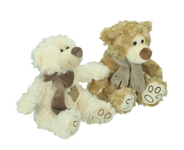 Betz Animalitos de peluche 2 unidades juguetes de peluche suaves OSOS en marrón y beige