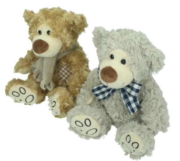 Betz Animalitos de peluche 2 unidades juguetes de peluche suaves OSOS en gris y marrón