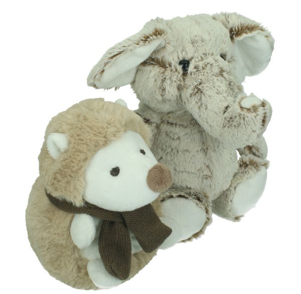 Betz Set di 2 animali di peluche animale di peluche giocattolo ELEFANTE E RICCIO