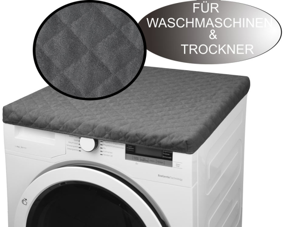 Betz Waschmaschinenbezug Trockner Abdeckung mit Rundumgummi aus 100 % Polyester Größe 60x60x4 cm