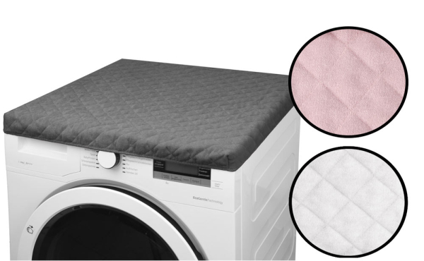 Betz Waschmaschinenbezug Trockner Abdeckung mit Rundumgummi aus 100 % Polyester Größe 60x60x4 cm