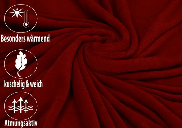 Betz 1 piece ROMANIA Blanket 140x190 cm or 1 piece ROMANIA Pillow with stuffing in different sizes Colour: dark red