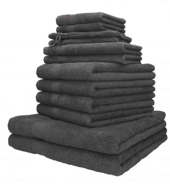 Betz lot de 12 serviettes PALERMO set de 2 draps de bain 4 serviettes de toilette 2 serviettes d'invité 2 lavettes 2 gants de toilette 100% coton