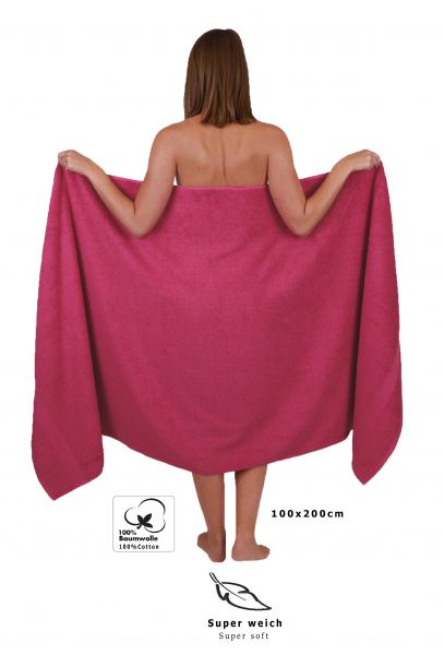 Betz XXL 2 Piece  Bath Towel Set PALERMO 100% Cotton Size 100x200 cm