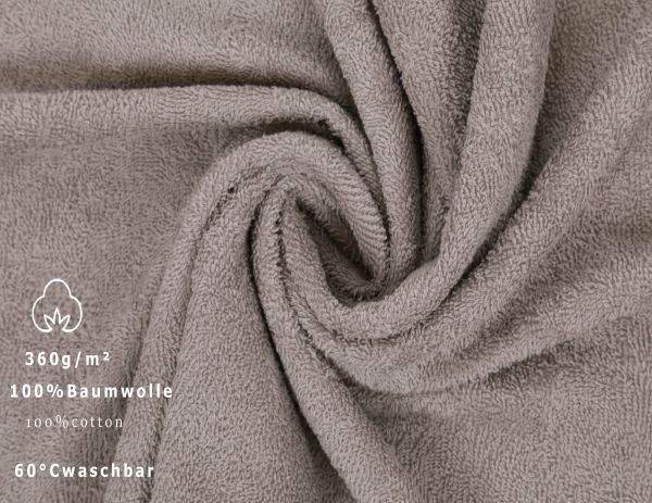 Betz PALERMO Waschhandschuhe 20er SET - Frottee Waschlappen - aus 100% Baumwolle – 16 cm x 21 cm – Farbe Stone