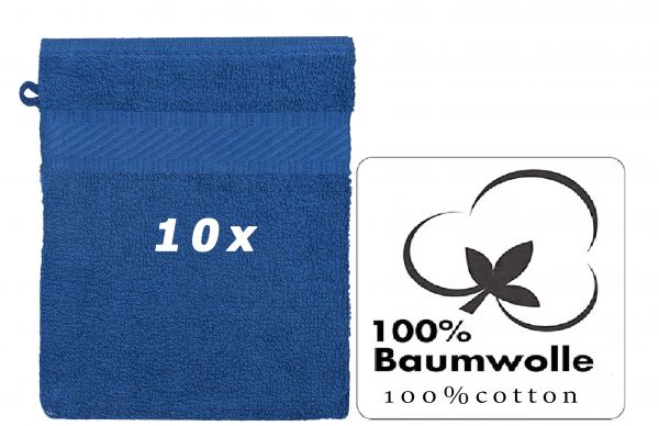 Betz PALERMO Waschhandschuhe 10er - Frottee Waschlappen - aus 100% Baumwolle – 16 cm x 21 cm