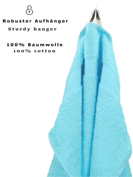 Betz 20 Lavette salvietta asciugamano per il bidet Palermo 100 % cotone misure 30 x 30 cm  colore turchese