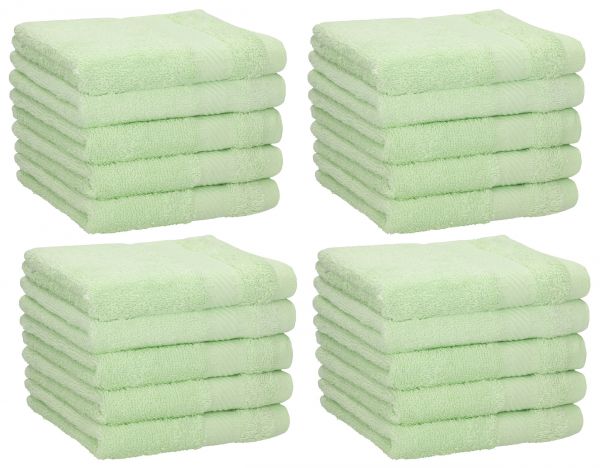 Betz paquete de 20 toallas faciales PALERMO tamaño 30x30cm 100% algodón colore verde