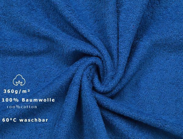 Betz paquete de 20 toallas faciales PALERMO tamaño 30x30cm 100% algodón colore azul