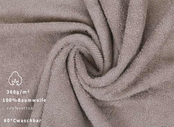 Betz 20 Piece Face Cloth Set PALERMO 100% Cotton  Size: 30 x 30 cm colour stone