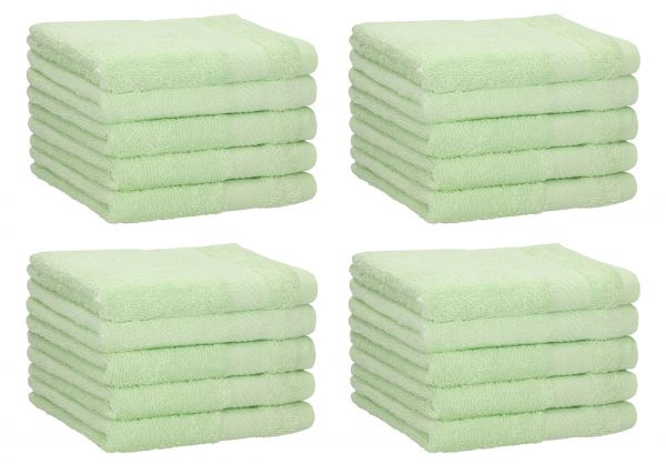 Betz paquete de 20 toallas de tocador PALERMO tamaño 30x50cm 100% algodón color verde