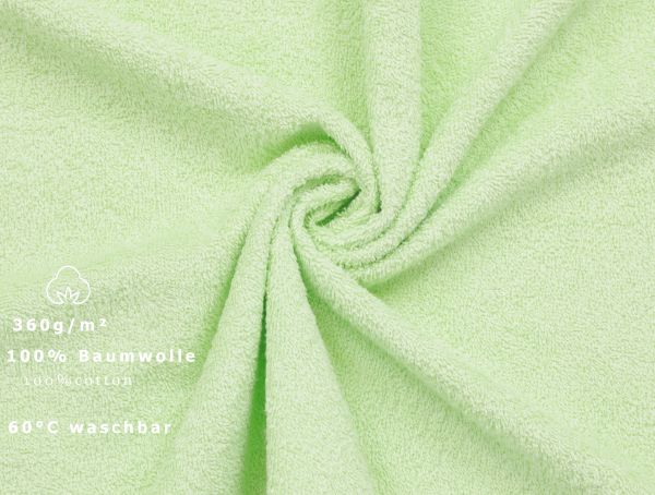 Betz 20 Stück Gästehandtücher PALERMO 100%Baumwolle Größe 30x50 cm Farbe grün