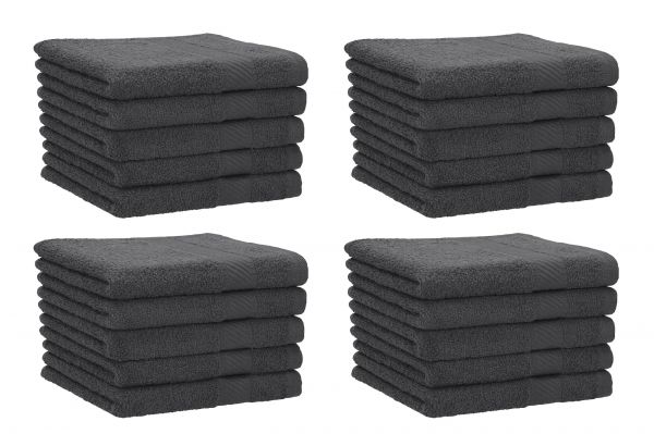 Betz 20 asciugamani per ospiti Palermo 100 % cotone misure 30 x 50 cm  colore antracite