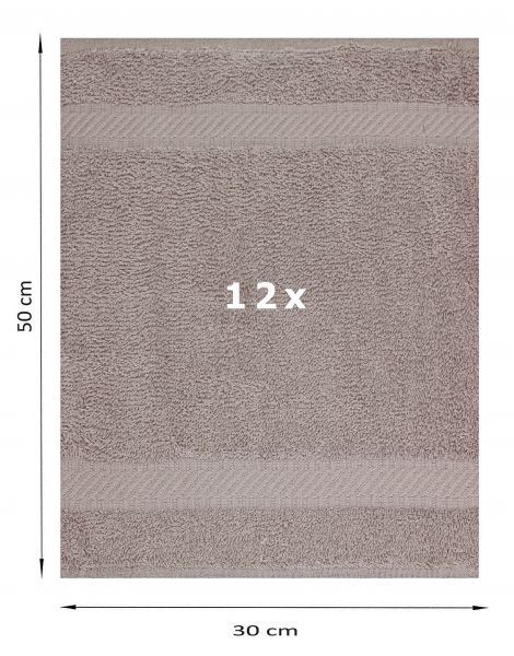 Betz paquete de 12 toallas de tocador PALERMO tamaño 30x50cm 100% algodón