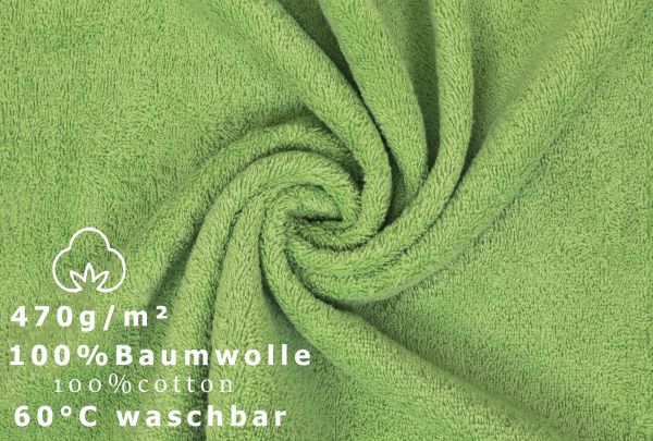 Betz 3-tlg. XXL Saunatuch Set PREMIUM 100%Baumwolle 1 Saunatuch 2 Handtücher  Farbe apfelgrün