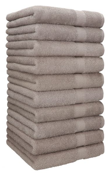 Betz PALERMO Handtuch-Set - Handtücher-Set - 10x Handtücher - 50x100 cm - STONE