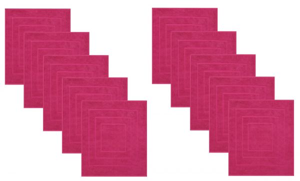 Betz PALERMO 10x Badvorleger – Badematte – Badteppich - Duschvorlage – 60 x 60 cm – Cranberry