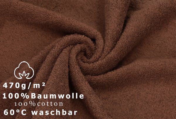 Betz 3-tlg. XXL Saunatuch Set PREMIUM 100%Baumwolle 1 Saunatuch 2 Handtücher Farbe nussbraun
