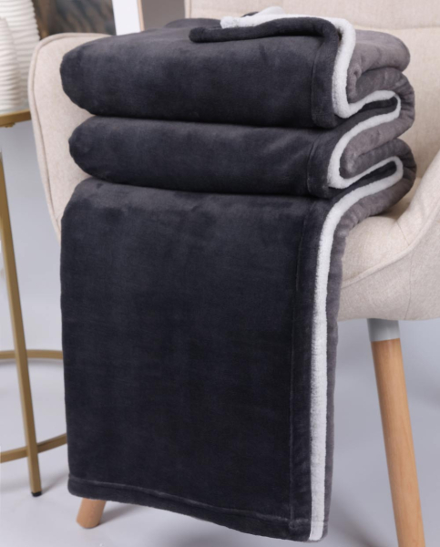 BETZ cosy blanket fleece blanket fluffy blanket - cosy blanket warm soft, sofa blanket, cosy blankets, blanket couch blanket, sofa throw XL 150x200cm MINK