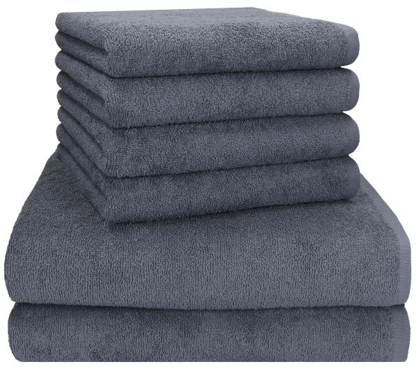 Betz BERLIN Juego de 6 toallas 6 2x MAXI toallas de baño 100 x 150 cm 4x toallas de mano 50 x 100 cm 100% algodón