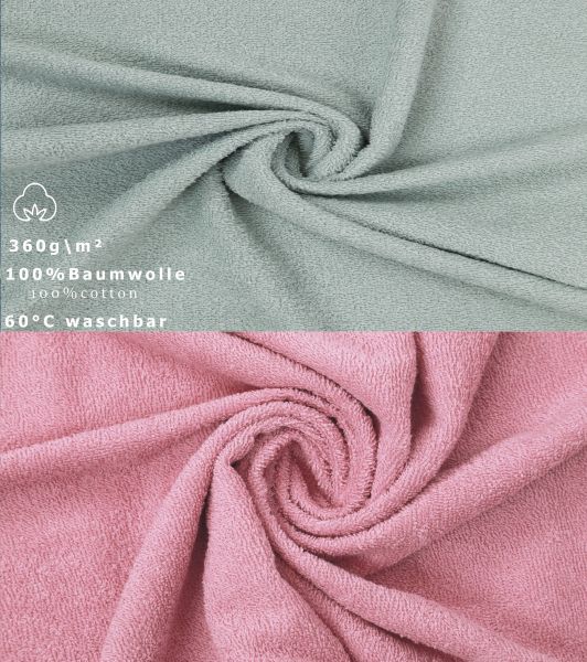 Betz 2 pièces Maxi serviettes de douche XXL drap de bain taille 100x150cm BERLIN jade-lotus