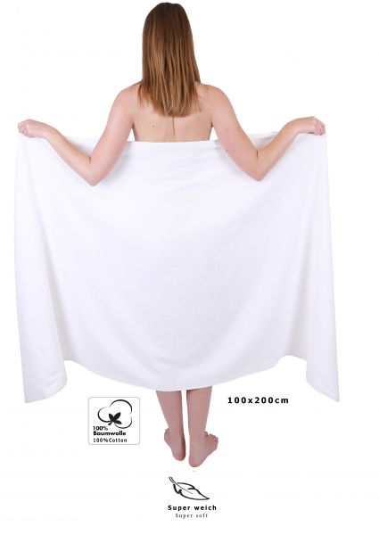 Betz  2 piezas toallas de baño XXL BERLIN 100% algodón 100x200 cm capuchino-blanco