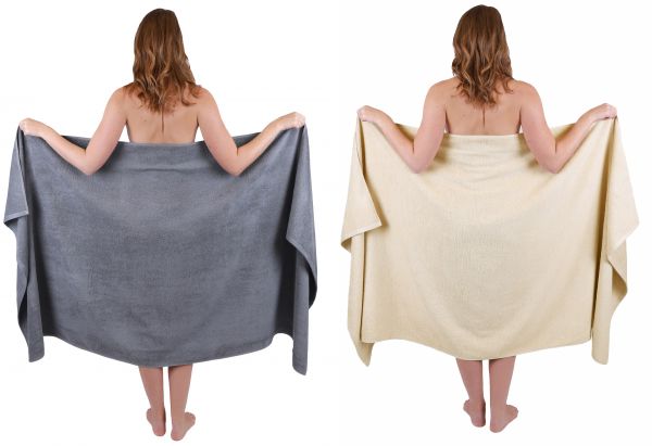 Betz Juego de 2 toallas de baño sauna XXL DRESDEN 100% algodón 100cm x 200cm