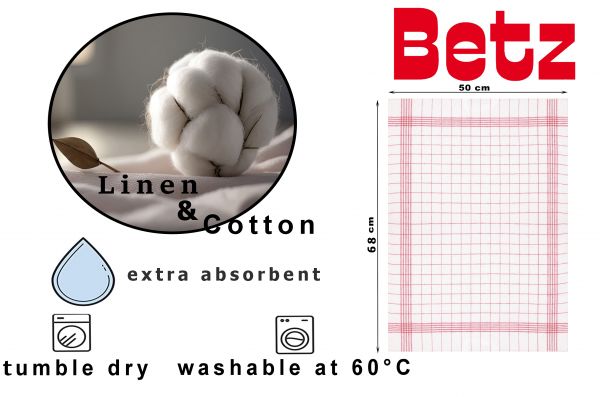 Betz  3 piezas de paño de cocina de tejido de lino mezclado a cuadros MCT-12 Toalla de té trapo de cocina paño de cocina