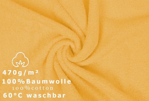 Betz Paquete de 20 toallas faciales PREMIUM 100% algodón 30x30 cm color amarillo miel