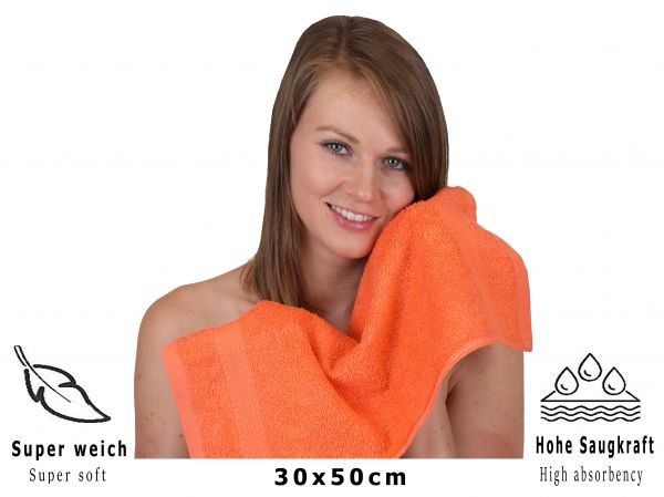 Betz 20 Piece Guest Towels PREMIUM 100% Cotton 30x50 cm colour blood orange