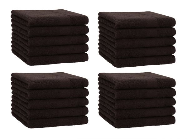 Betz 20 Piece Guest Towels PREMIUM 100% Cotton 30x50 cm colour dark brown