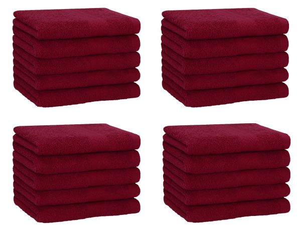 Betz 20 Piece Guest Towels PREMIUM 100% Cotton 30x50 cm colour dark red