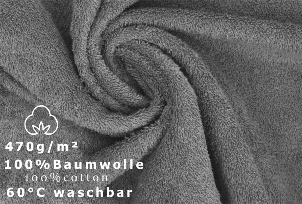 Betz 20 toallas de tocador PREMIUM 100% algodón 30x50 cm color antracita