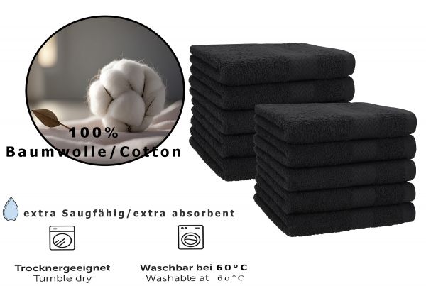 Betz Premium set de 10 serviettes d‘invités ensemble de 10 serviettes pour visage et mains lot de serviettes essuie-mains  30 x 50cm