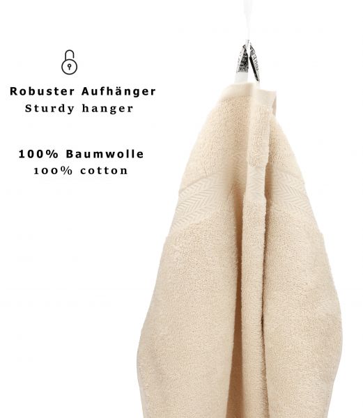 Betz 10 Hand Towels PREMIUM 100% cotton size 50x100 cm colour sand