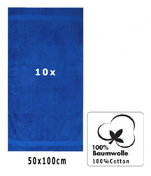 Betz 10 Hand Towels PREMIUM 100% cotton size 50x100 cm colour royal blue