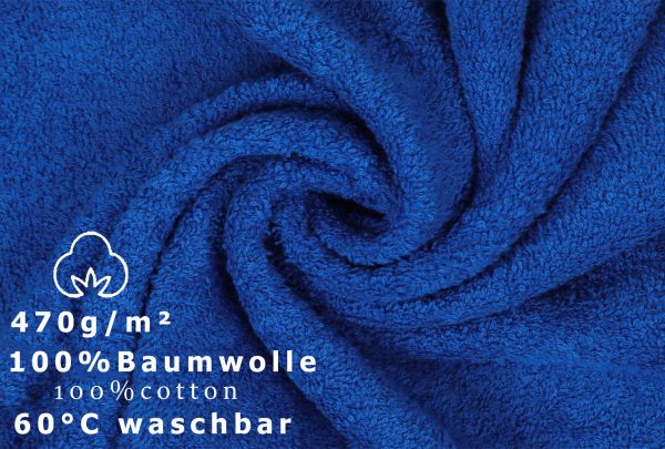 Betz 10 pièces de serviettes PREMIUM 100% coton taille 50x100 cm couleur bleu royal