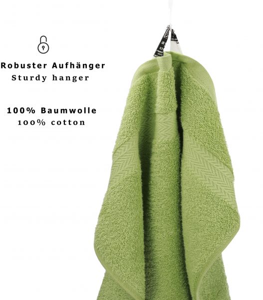 Betz 10 Hand Towels PREMIUM 100% cotton size 50x100 cm colour avocado green