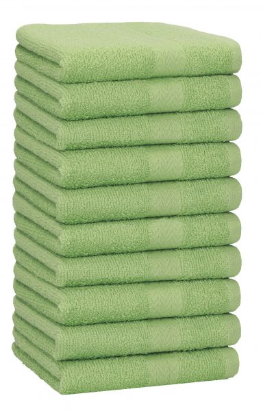 Betz Paquete de 10 toallas de lavabo PREMIUM 100% algodón tamaño 50x100 cm color verde manzana
