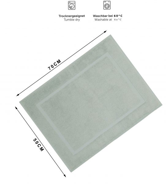 Betz lot de 10 tapis de bain Premium de taille 50x70 cm 100% coton couleur vert foin