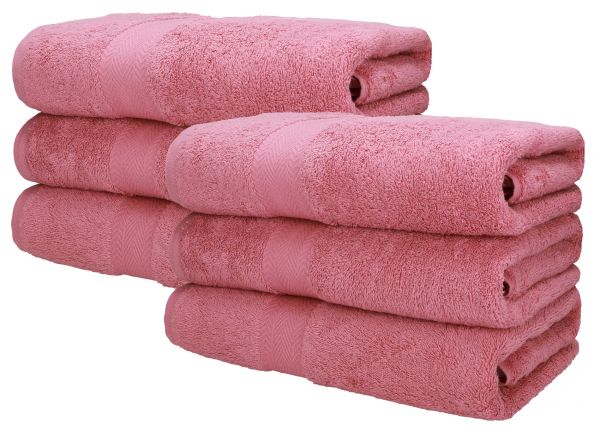 Betz 6 SaunaTowels PREMIUM 100% coton size 70x200 cm colour old rose