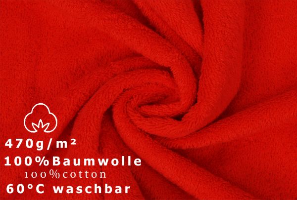 Betz 6 Stück Saunatücher PREMIUM Größe 70 cm x 200 cm Saunatuch Saunahandtuch Set 100% Baumwolle Badetuch Strandtuch Farbe rot