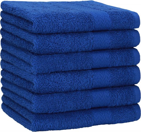 Betz 6 Stück Duschtücher PREMIUM Größe 70 cm x 140 cm 100% Baumwolle Farbe royalblau